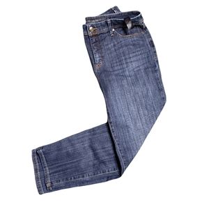 Chicos so slimming girlfriend jeans crop dark wash 0.5 = size 6